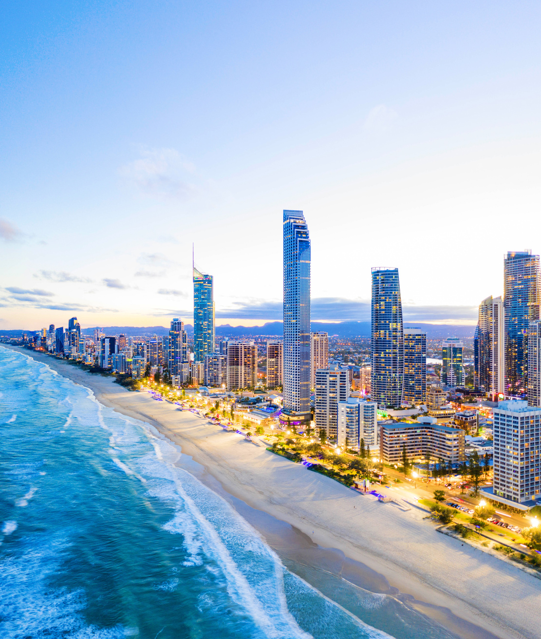 View of City Buildings and Gold Coast in Australia